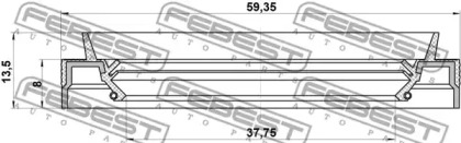 САЛЬНИК ПРИВОДУ 39X59X8X13.5 FEBEST 95JES-39590913X