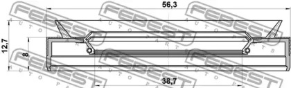 Сальник FEBEST 95PES-40560813C