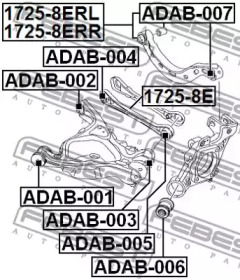 Сайлентблок FEBEST ADAB-001