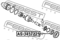 Подшипник приводного вала FEBEST AS-3457225