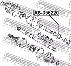 Подшипник підвісний FEBEST AS-356220