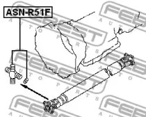 ХРЕСТОВИНА КАРДАННОГО ВАЛУ 27X76 FEBEST ASN-R51F