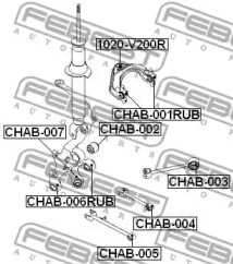 САЙЛЕНТБЛОК ЗАДНЬОГО ВЕРХНЬОГО ВАЖЕЛЯ FEBEST CHAB-001RUB