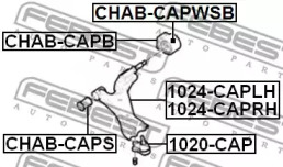 Сайлентблок FEBEST CHAB-CAPS