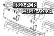 Втулка стабілізатора підвіски FEBEST CHSB-V200R