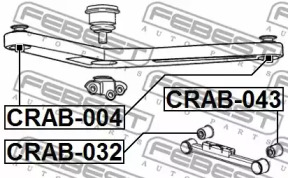 Сайлентблок заднього верхнього важеля FEBEST CRAB-004