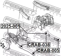 САЙЛЕНТБЛОК ПЕРЕДНЬОГО ПОДОВЖНЬОГО ВАЖЕЛЯ FEBEST CRAB-038