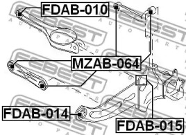 Сайлентблок FEBEST FDAB-015