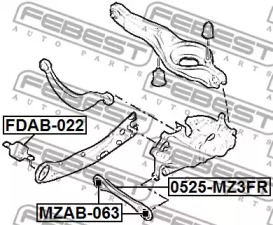 Сайлентблок FEBEST FDAB-022