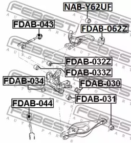 Сайлентблок FEBEST FDAB-032Z