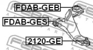Сайлентблок FEBEST FDAB-GEB