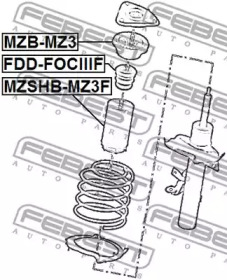 Відбійник переднього амортизатора FEBEST FDD-FOCIIIF