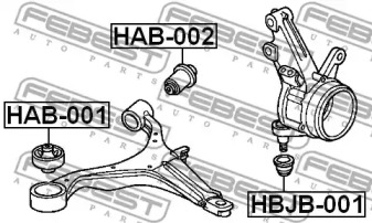 Сайлентблок FEBEST HAB-001