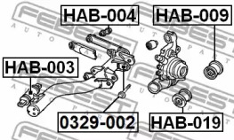 Сайлентблок FEBEST HAB-009