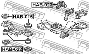 Сайлентблок FEBEST HAB-016