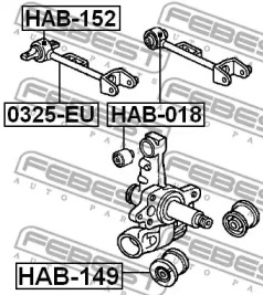 САЙЛЕНТБЛОК ЗАДНЬОГО ВАЖЕЛЯ FEBEST HAB-018