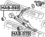 САЙЛЕНТБЛОК ПЕРЕДНЬОГО НИЖНЬОГО ВАЖЕЛЯ FEBEST HAB-039