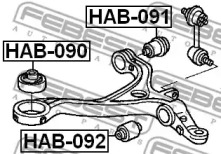 Сайлентблок FEBEST HAB-090