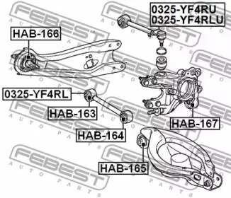 Сайлентблок FEBEST HAB-163