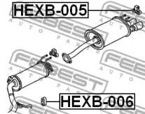 Гумівка глушника FEBEST HEXB-005
