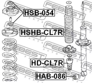 Втулка амортизатора FEBEST HSB-054