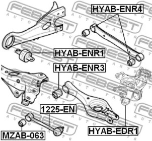 Сайлентблок FEBEST HYAB-EDR1