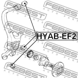 Сайлентблок FEBEST HYAB-EF2