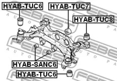 Сайлентблок подушки диференціала FEBEST HYAB-SANC6