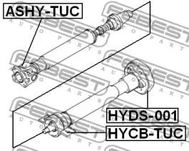 Подшипник підвісний карданного валу FEBEST HYCB-TUC