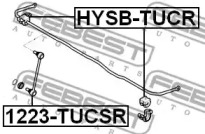 Втулка стабилизатора подвески FEBEST HYSB-TUCR