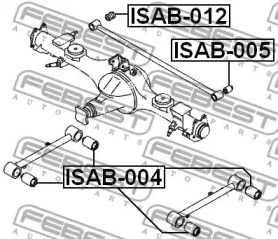 САЙЛЕНТБЛОК ЗАДНЬОЇ ПОДОВЖНЬОЇ ТЯГИ FEBEST ISAB-004