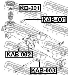 Сайлентблок FEBEST KAB-002