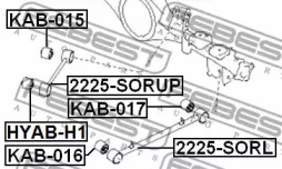 Сайлентблок FEBEST KAB-015