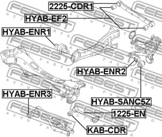 САЙЛЕНТБЛОК ЗАДНЬОГО ПОПЕРЕЧНОГО ВАЖЕЛЯ FEBEST KAB-CDR