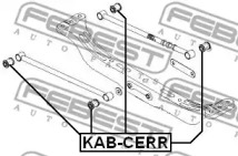 САЙЛЕНТБЛОК ЗАДНЬОЇ ПОПЕРЕЧНОЇ ТЯГИ FEBEST KAB-CERR