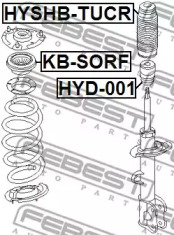ПОДШИПНИК ОПОРИ ПЕРЕДНЬОГО АМОРТИЗАТОРА FEBEST KB-SORF