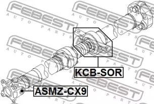 Подшипник підвісний FEBEST KCB-SOR