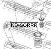 Відбійник амортизатора FEBEST KD-SORRR