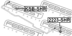ВТУЛКА ЗАДНЬОГО СТАБІЛІЗАТОРА D13 FEBEST KSB-SHR