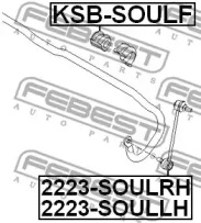 ВТУЛКА ПЕРЕДНЬОГО СТАБІЛІЗАТОРА D21.5 FEBEST KSB-SOULF