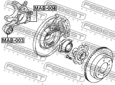 САЙЛЕНТБЛОК ЗАДНЬОЇ ЦАПФИ FEBEST MAB-003