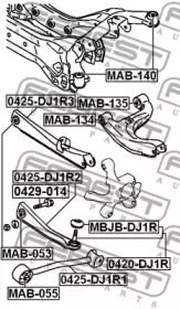 САЙЛЕНТБЛОК ЗАДНЬОЇ ПОПЕРЕЧНОЇ ТЯГИ FEBEST MAB-053