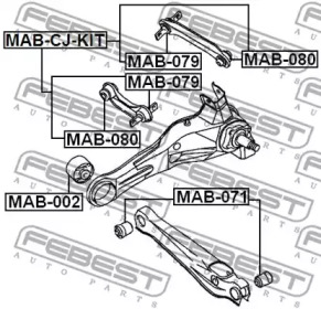 Сайлентблок задньої тяги FEBEST MAB-079