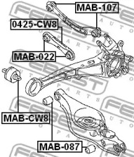 Сайлентблок FEBEST MAB-087