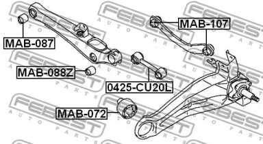 Сайлентблок FEBEST MAB-088Z