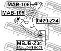 Сайлентблок FEBEST MAB-105
