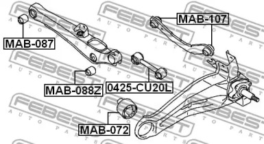 САЙЛЕНТБЛОК ЗАДНЬОЇ ТЯГИ FEBEST MAB-107