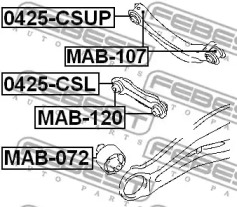 САЙЛЕНТБЛОК ЗАДНЬОЇ ТЯГИ FEBEST MAB-120
