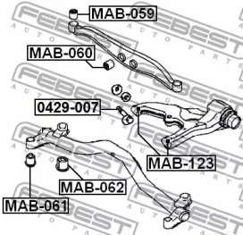 Сайлентблок FEBEST MAB-123