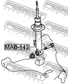 САЙЛЕНТБЛОК ПЕРЕДНЬОГО АМОРТИЗАТОРА FEBEST MAB-143